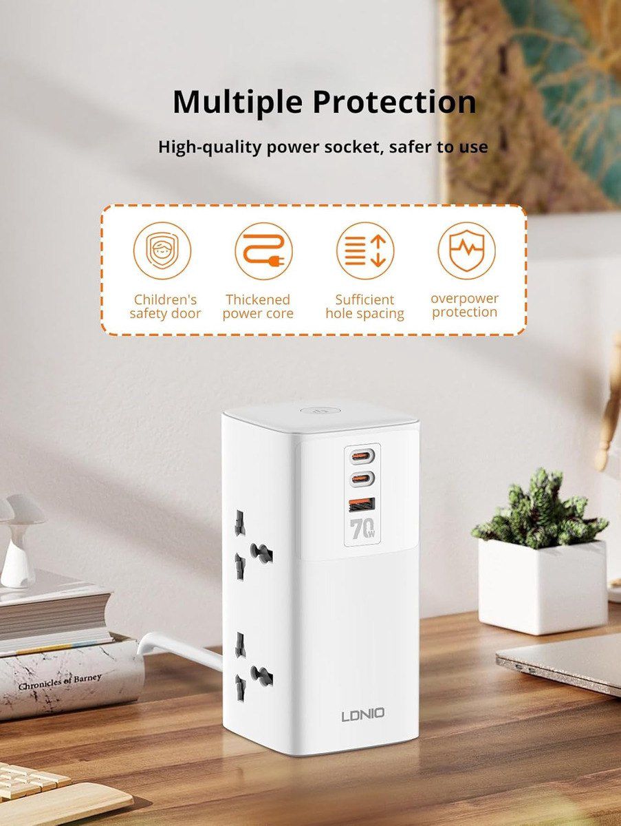 Cərəyan uzadıcı "Ldnio 70W Charging Station" — Təmir və inşaat, Bakı (7)