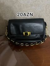 Qara çiyin/çapraz çanta - Material: süni dəri - Rəng: qara — ikinci_el_dunyam — Личные вещи