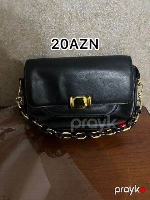 Qara çiyin/çapraz çanta - Material: süni dəri - Rəng: qara — Masazır