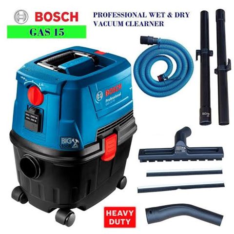 Bosch GAS 15 Professional – yaş və quru təmizlik üçün sənaye tipli — Bakı