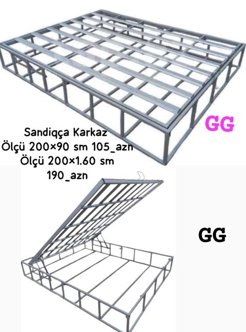 Sandıqça karkaz – metal çarpayı karkazı - Material: möhkəm metal — Bakı
