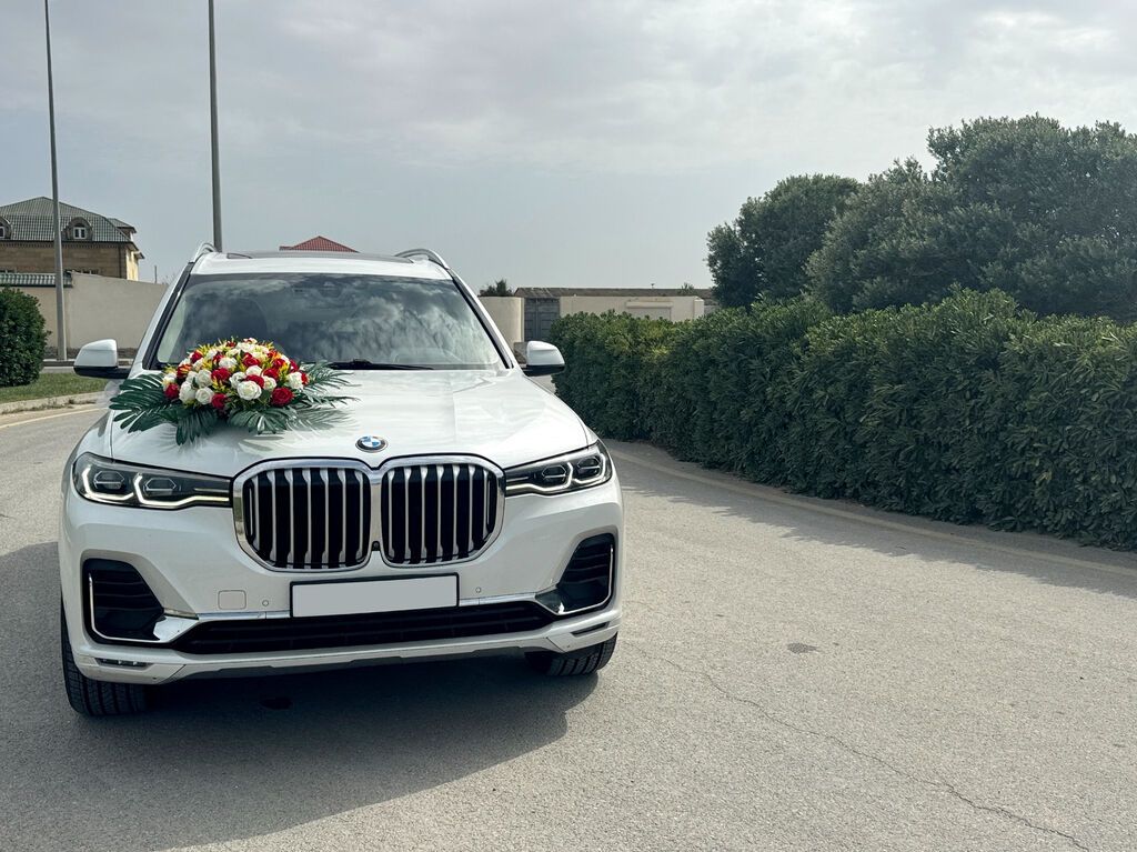 Bəy gəlin maşını BMW X7.Sürücüsüz verilmir.Toy, nişan, və digər — Minik avtomobili icarəsi, Bakı