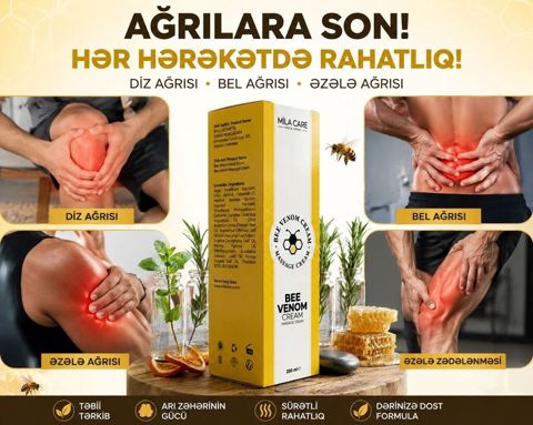 MilaCare Bee Venom Cream – Arı zəhəri ekstraktlı masaj kremi — Bakı