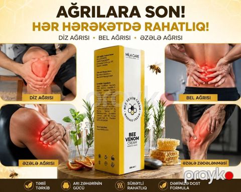 MilaCare Bee Venom Cream – Arı zəhəri ekstraktlı masaj kremi — Bakı
