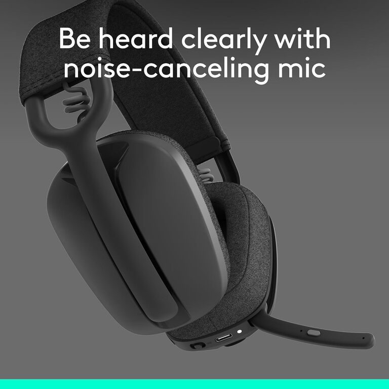 Logitech Zone Vibe 100 Lightweight Wireless Over Ear Headphones — Səs texnikası, Bakı (5)