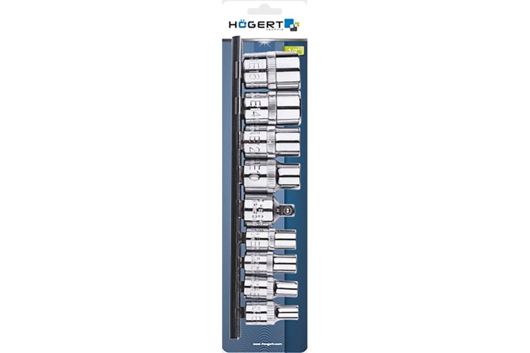 Torx uclu başlıqlar dəsti 1/4”, 3/8”, 9 ədəd Högert HT1A884 — Təmir və inşaat, Bakı (2)