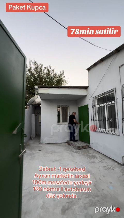 Zabrat 1 qəsəbəsində, Ayxan marketin arxasında yerləşən paket kupçalı