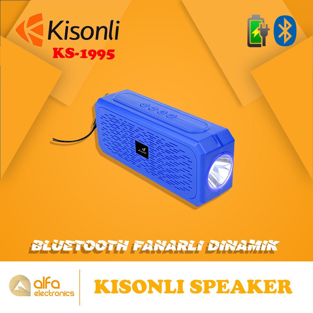 "Kisonli Ks-1995" fənərli radio bluetooth dinamik — Elektronika, Bakı (5)