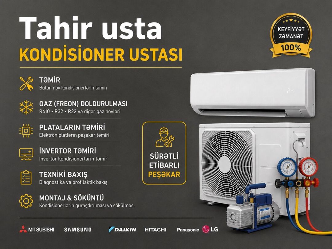 Kondisioner ustası — Xidmətlər, Bakı (2)