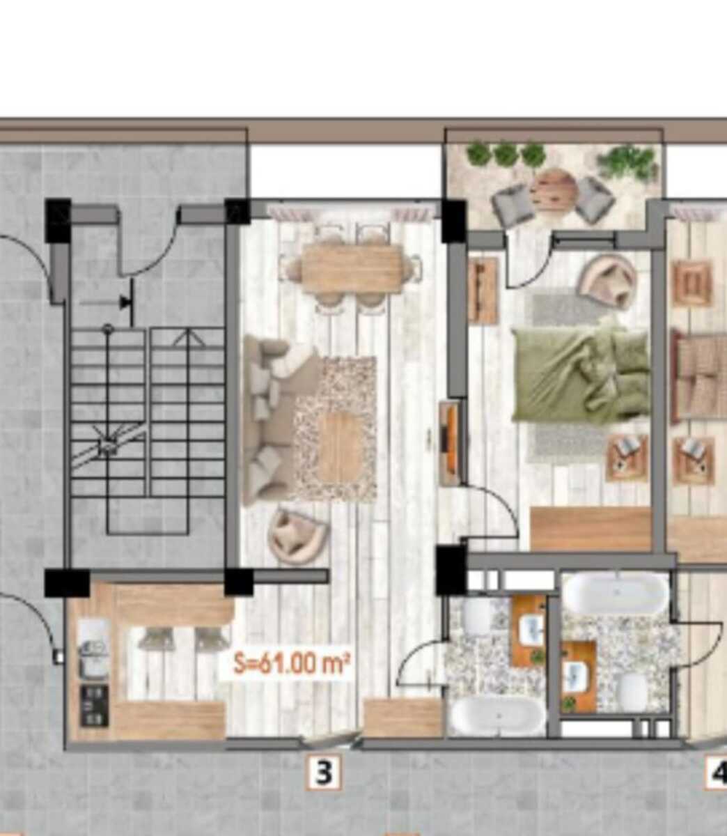 Satılır 2 otaqlı yeni tikili 61 m² — Mənzil, Bakı (9)