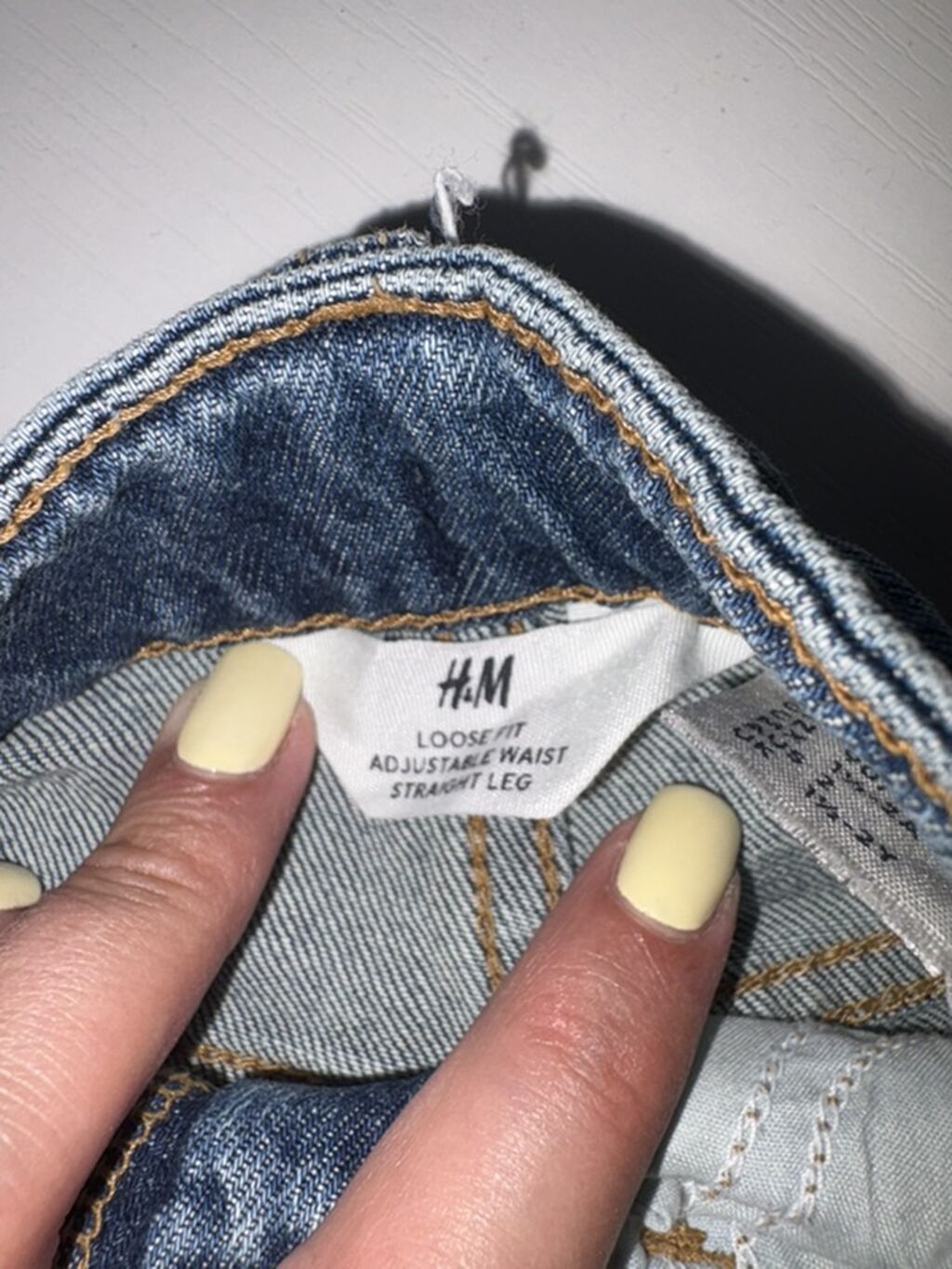 H&M uşaq cins şalvarı - Model: Loose Fit, Straight Leg - Bel — Qızlar üçün yubka, Bakı (2)