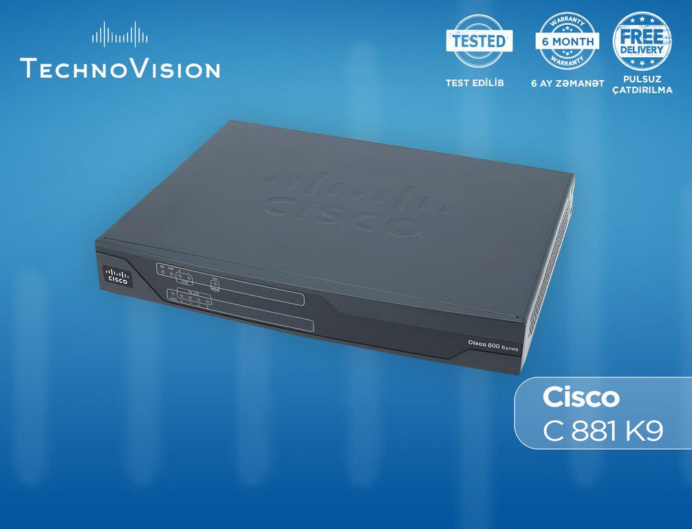 Cisco C 881 K9 — Şəbəkə və server avadanlığı, Bakı (3)