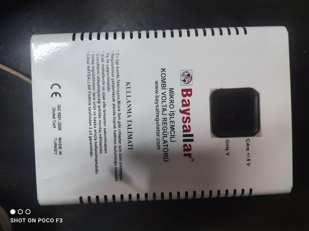 Baysallar mikro işlemcili kombi voltaj regulatoru - Model: Baysallar — Gərginlik stabilizatoru, Bakı (3)