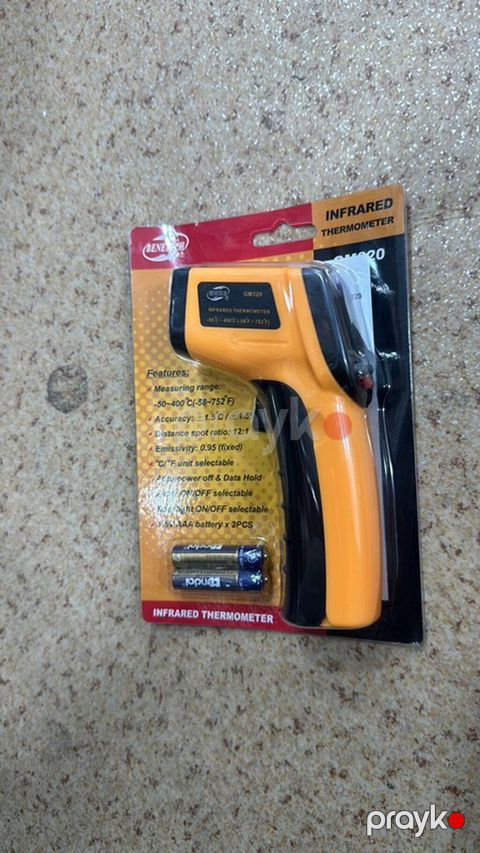 Infrared Termometr – Benetech GM320 Xüsusiyyətlər: - Ölçmə diapazonu — Qobu