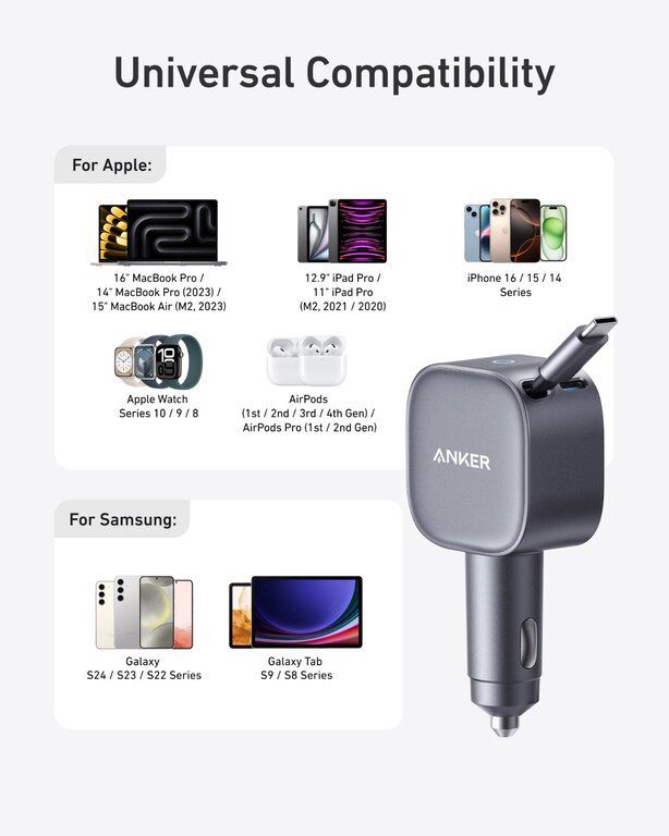 Anker car charger 75W — Smartfonlar, Bakı (2)