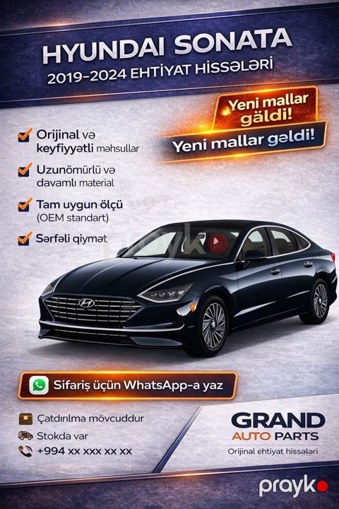 Hyundai Sonata 2019-2024 ehtiyat hissələri