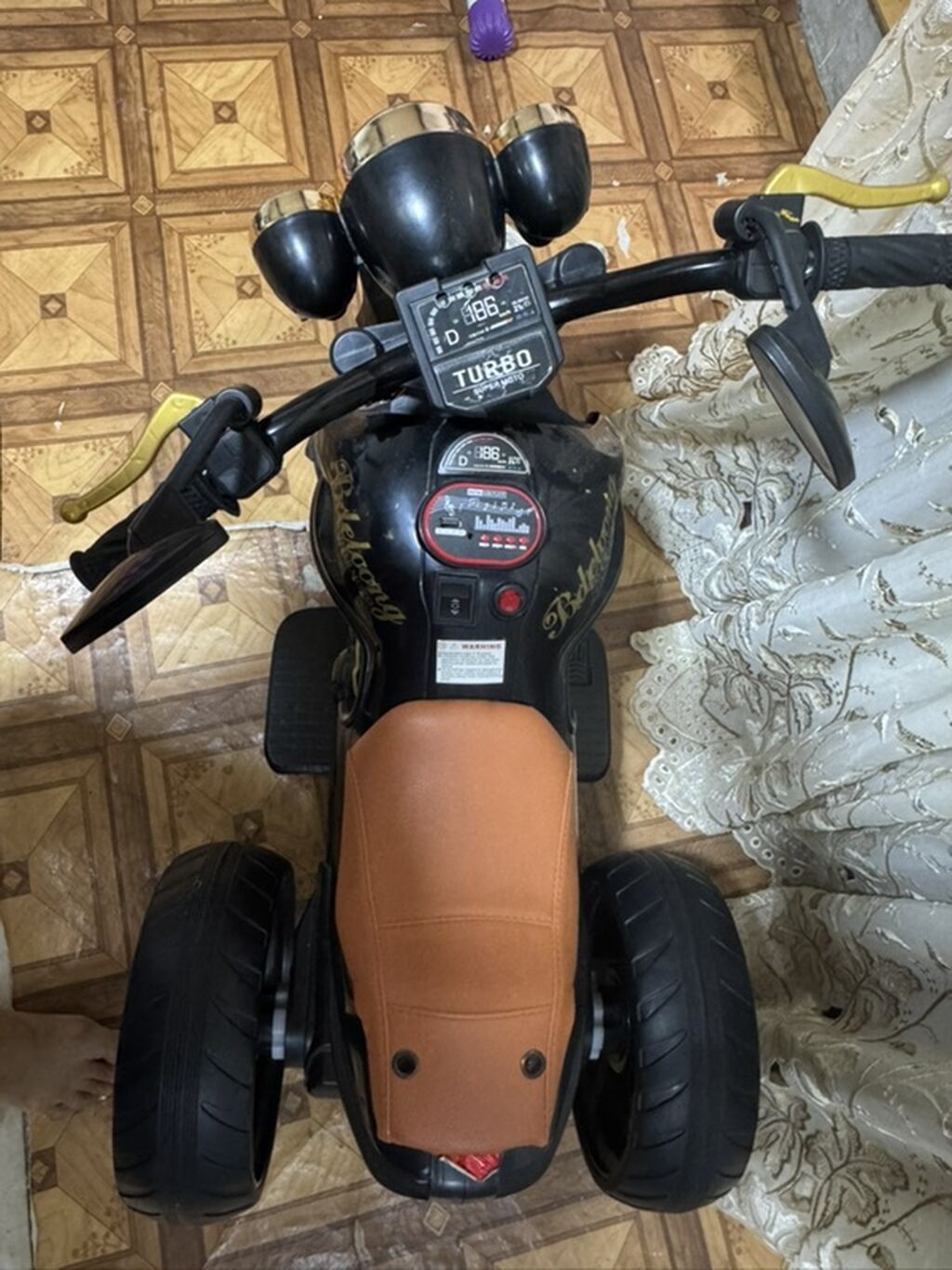 Uşaq üçün elektrikli üçtəkərli motosiklet - Model: Ride-on üçtəkərli — Uşaq avtomobilləri, Bakı (3)