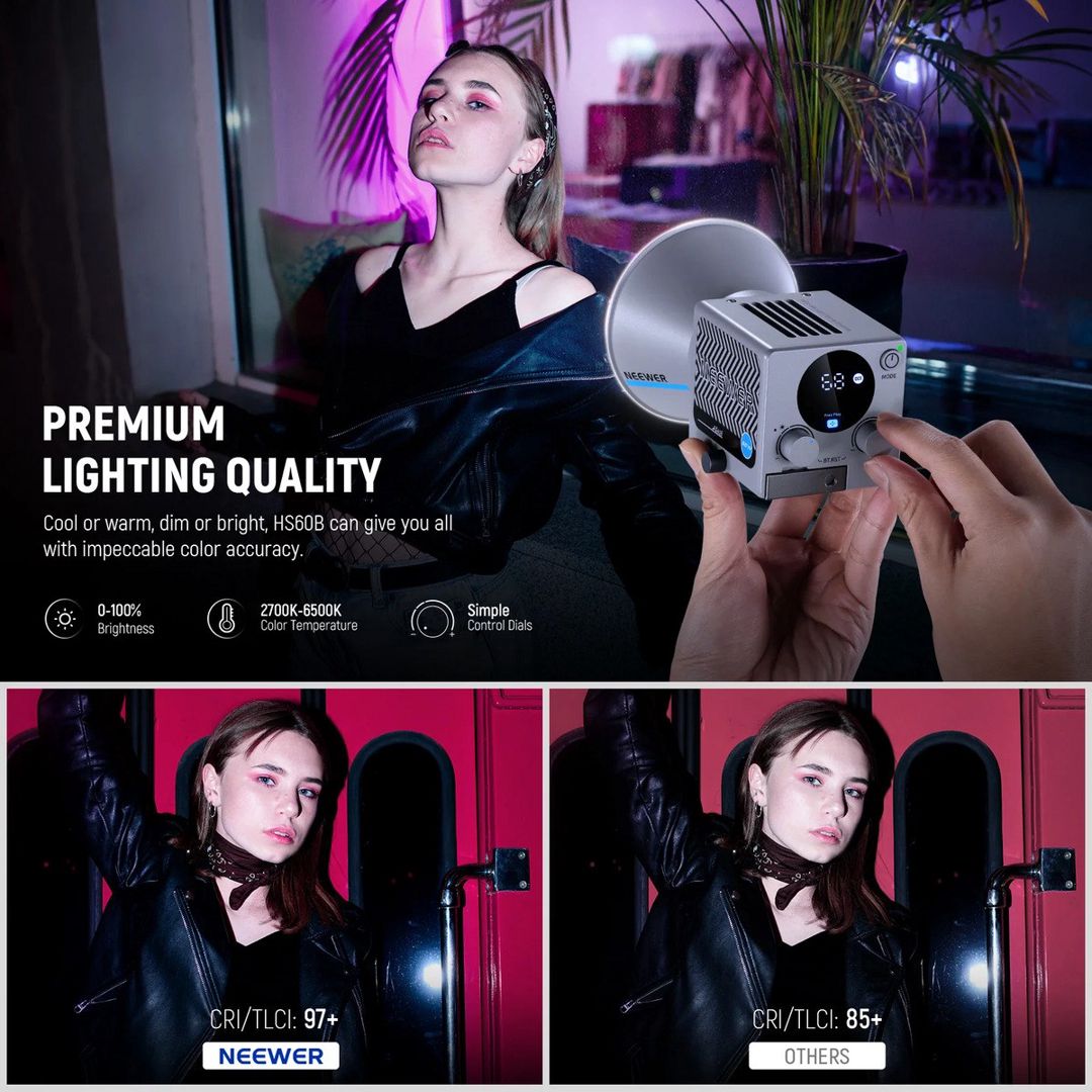 Neewer HS60B kompakt və professional video işıqlandırma — Foto və video texnikası, Bakı (4)