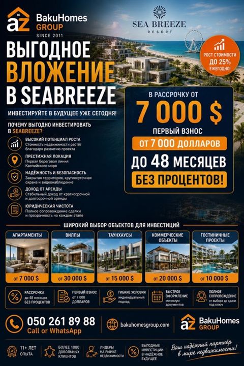 Sea Breeze və Reportage Heights layihələrində investisiya və yaşayış