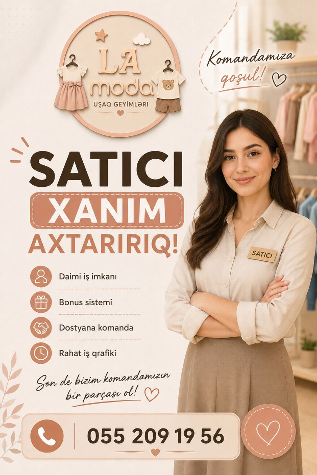 Satış məsləhətçisi tələb olunur, Yalnız qadınlar üçün — Satış, Bakı