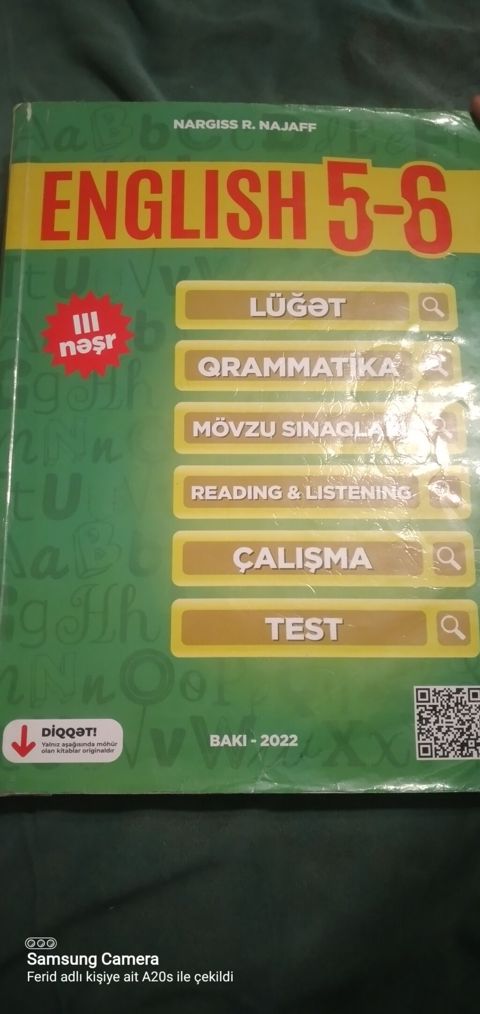 İngilis dili 5-ci sinif, 2022 il — Masazır