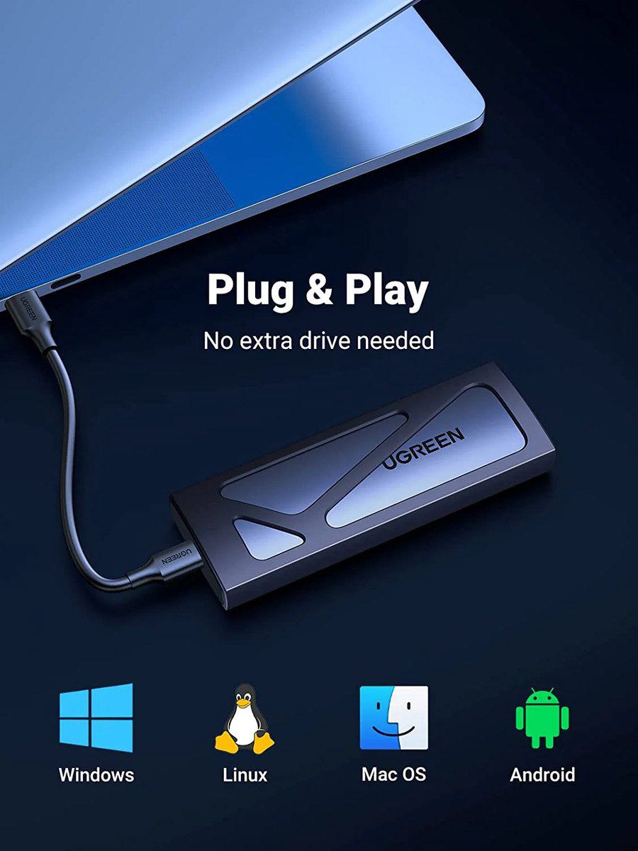 SSD qabı Ugreen 0Gbps M.2 NVMe Sata Enclosure — Elektronika, Bakı (2)
