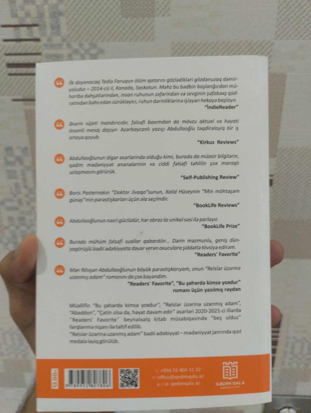 Relslər üzərinə uzanmış adam – psixoloji roman Müəllif: Rövsən — Kitablar, Masazır (2)