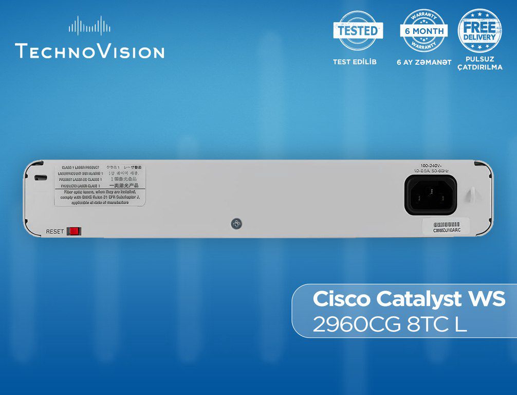 Cisco WS 2960CG 8TC L — Şəbəkə və server avadanlığı, Bakı (3)