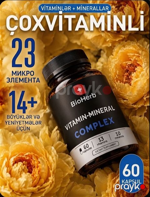 BioHerb Vitamin-Mineral Complex – çoxvitaminli formul - 13 vitamin + — Bakı