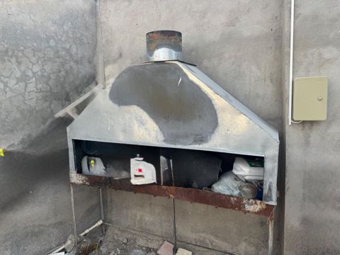 Obyekt üçün 180sm uzunluğunda manqal 280 havalandırma matoru ilə — Bakı