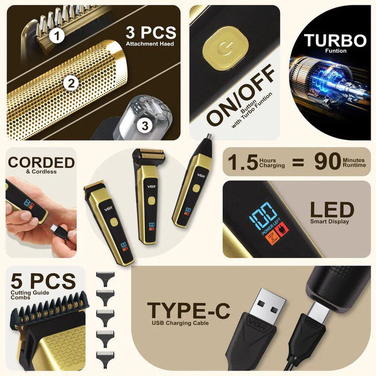Universal trimmer dəsti "VGR 366 3in1 600mAh Cord/Cordless" — Şəxsi əşyalar, Bakı (12)