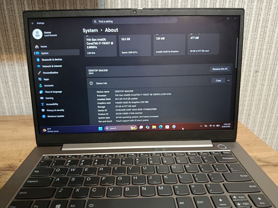 Lenovo Thinkbook 14 G2 İTL toucscreen — Noutbuklar, Bakı (2)