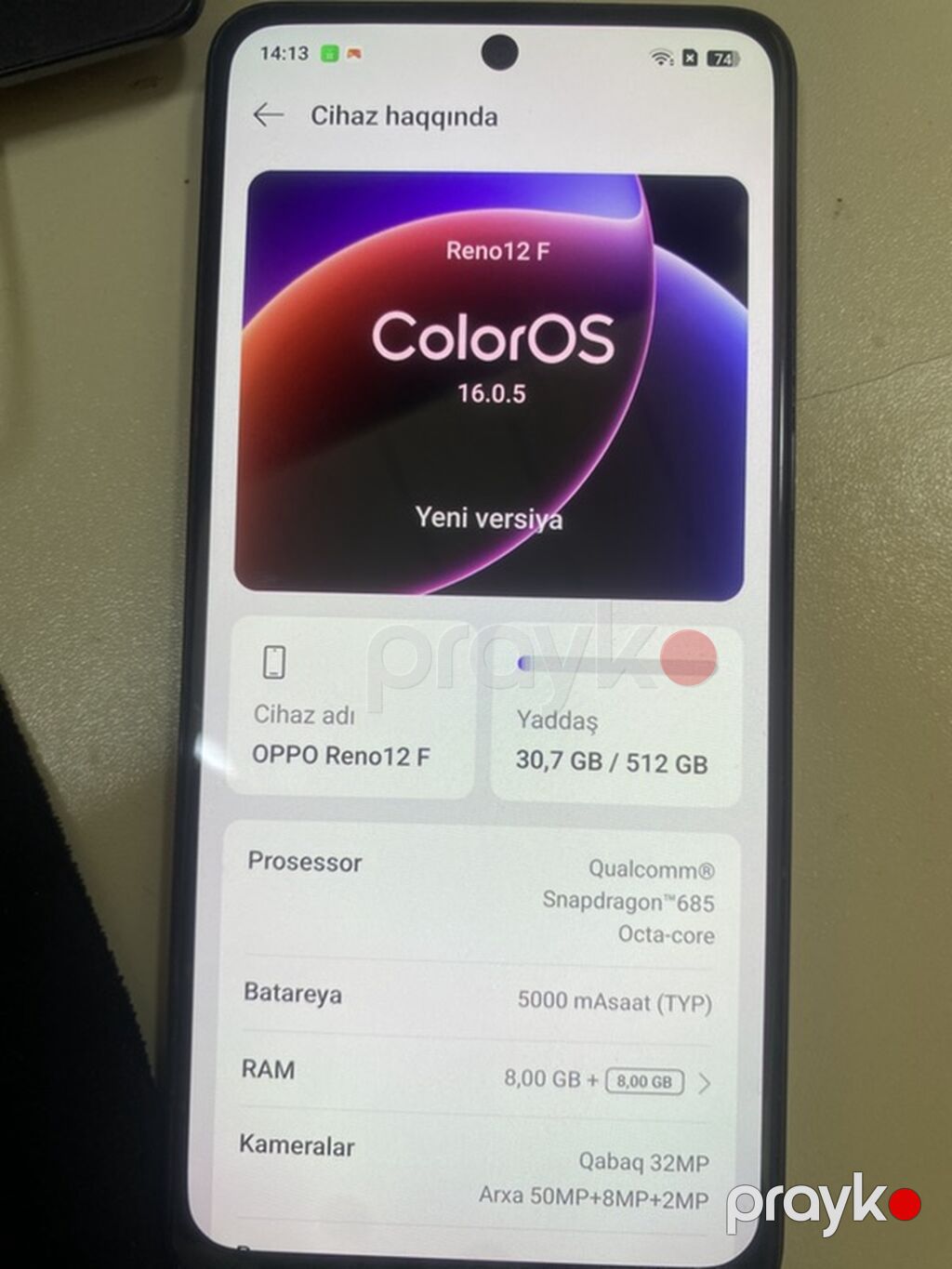 Oppo Reno 12 F, 512 GB, İki sim kartlı — OPPO, Digah
