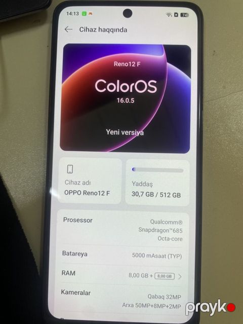Oppo Reno 12 F, 512 GB, İki sim kartlı — Digah