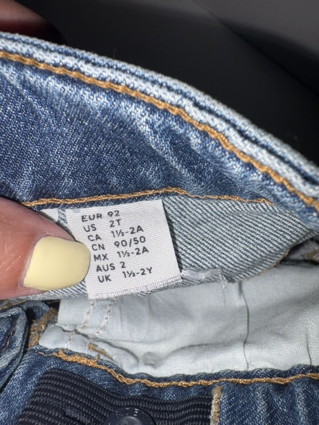 H&M uşaq cins şalvarı - Model: Loose Fit, Straight Leg - Bel — Qızlar üçün yubka, Bakı (3)