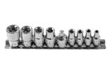Torx uclu başlıqlar dəsti 1/4”, 3/8”, 9 ədəd Högert HT1A884 — TEM Technik — Repair & Construction