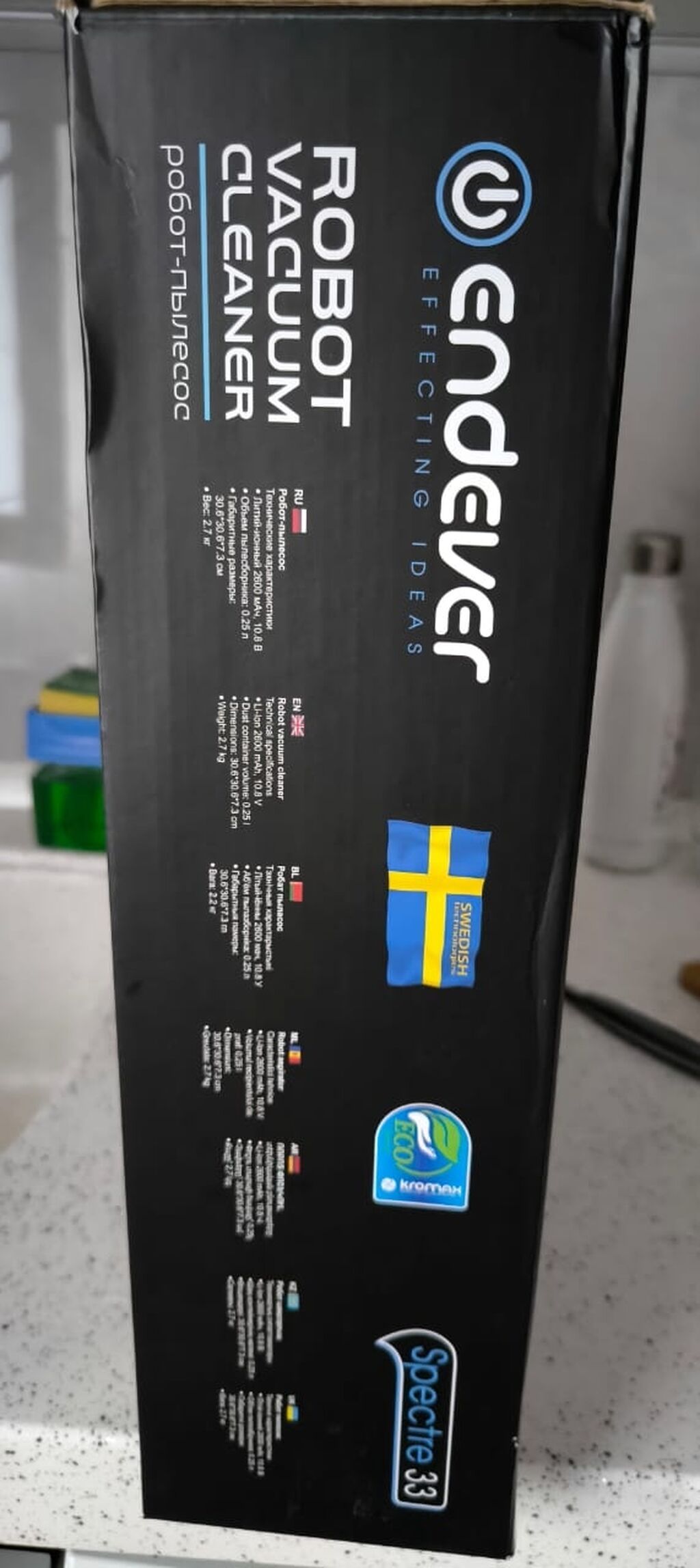 Endever Spectre 33 robot tozsoran - 2‑si‑1‑də: quru süpürmə və yaş — Robot tozsoran, Bakı (2)