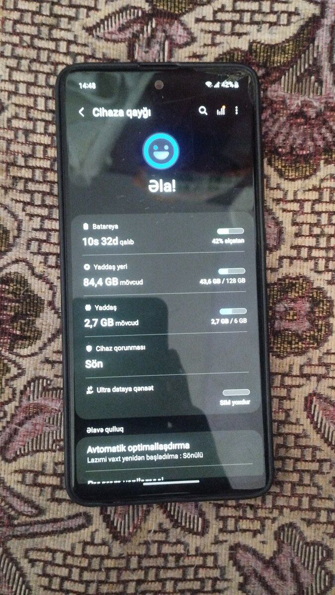 Samsung Galaxy A51 White 128GB/6GB — Smartfonlar, Şəki