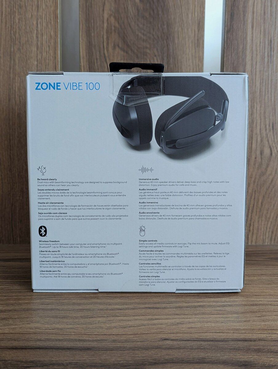 Logitech Zone Vibe 100 Lightweight Wireless Over Ear Headphones — Səs texnikası, Bakı (2)