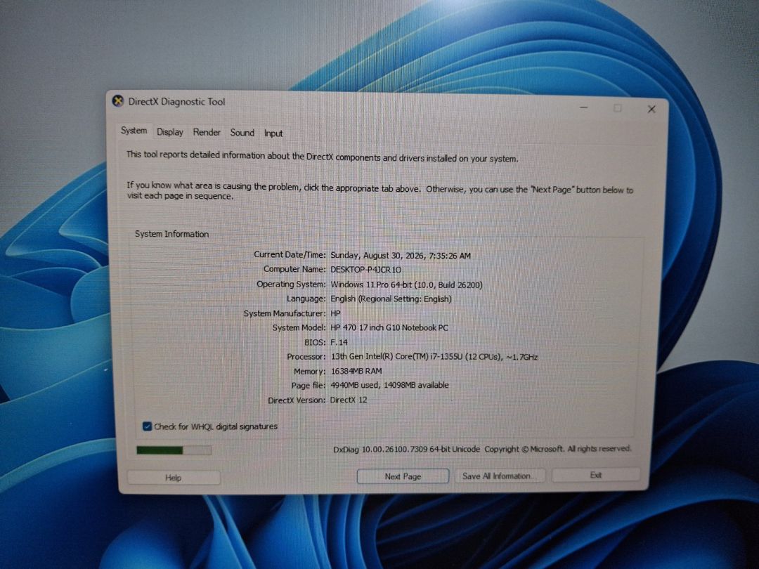 Noutbuk HP 470 G10 i7 1335U Mx550 2gb 17.3 Ekran — Noutbuklar, Bakı (10)
