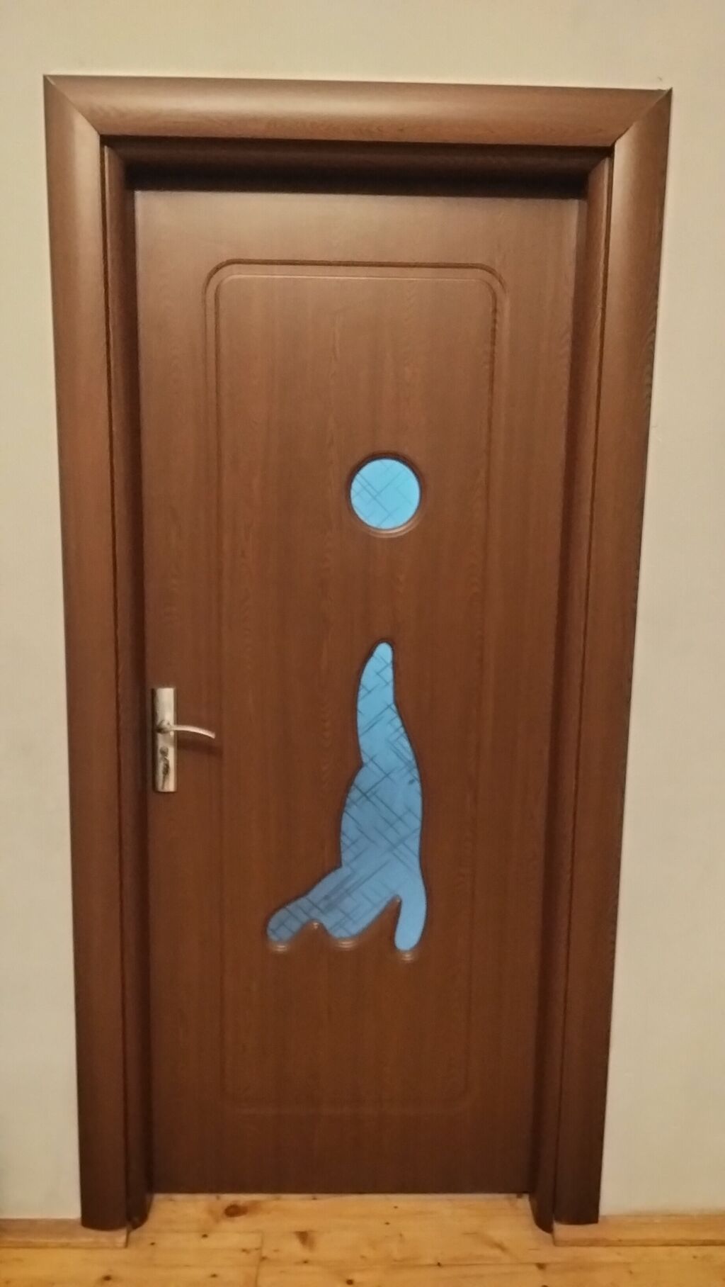 Dekorativ daxili qapı - Material: ağac teksturalı laminat örtüklü — Pəncərələr, qapılar, balkonlar, Gəncə (2)
