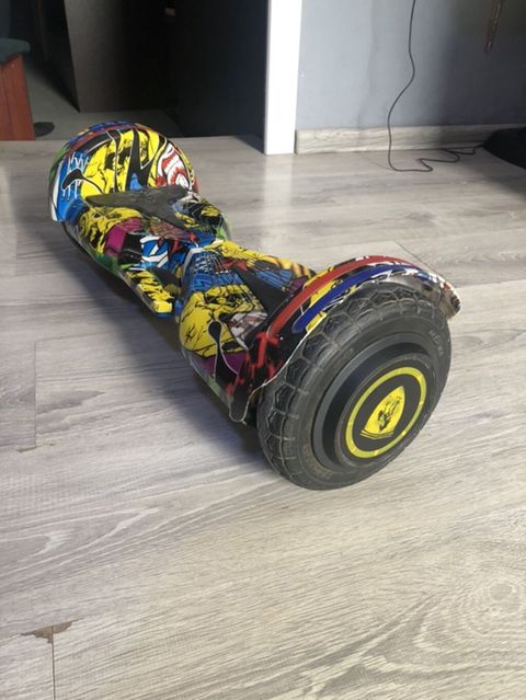 Qrafiti dizaynlı hoverboard (self-balance skuter) Real Alıcıya Endirim — Novxanı