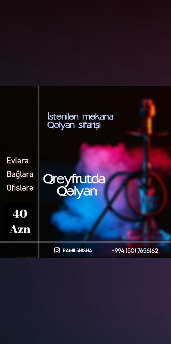 Qəlyan sifarişi — Xidmətlər, Bakı