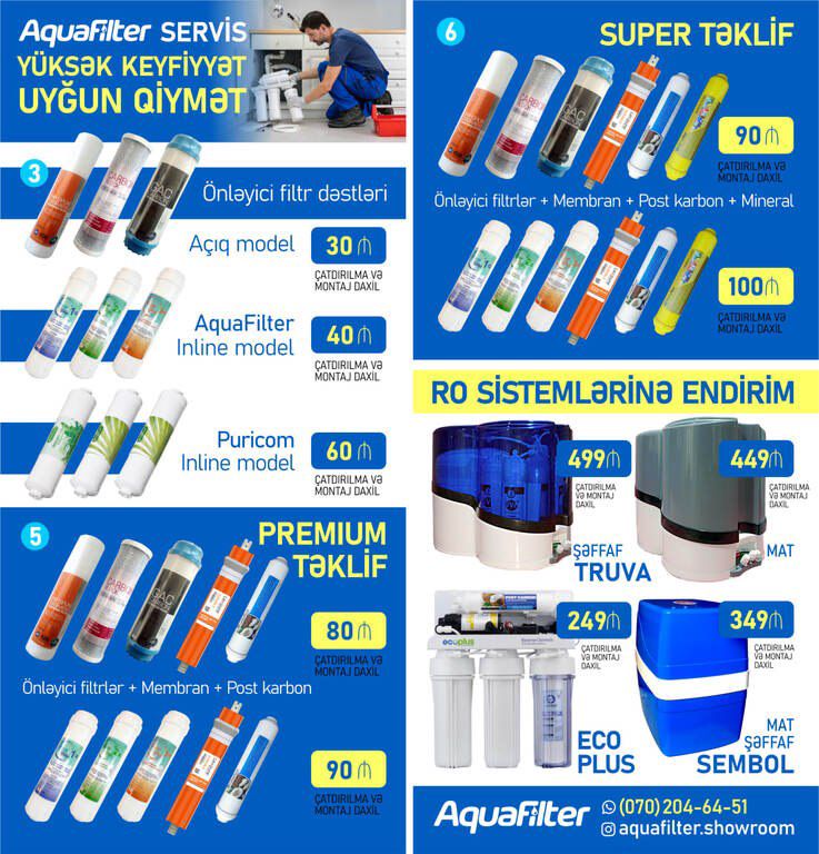 Su filter servisi — Aparatların təmiri və quraşdırılması, Bakı (5)