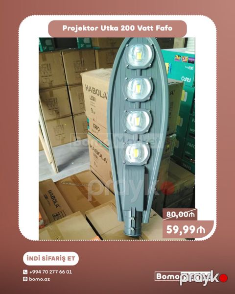 Proyektor Utka 200 Vatt Fafo - Güclü LED işıqlandırma: 200W - 5 ədəd — Bakı