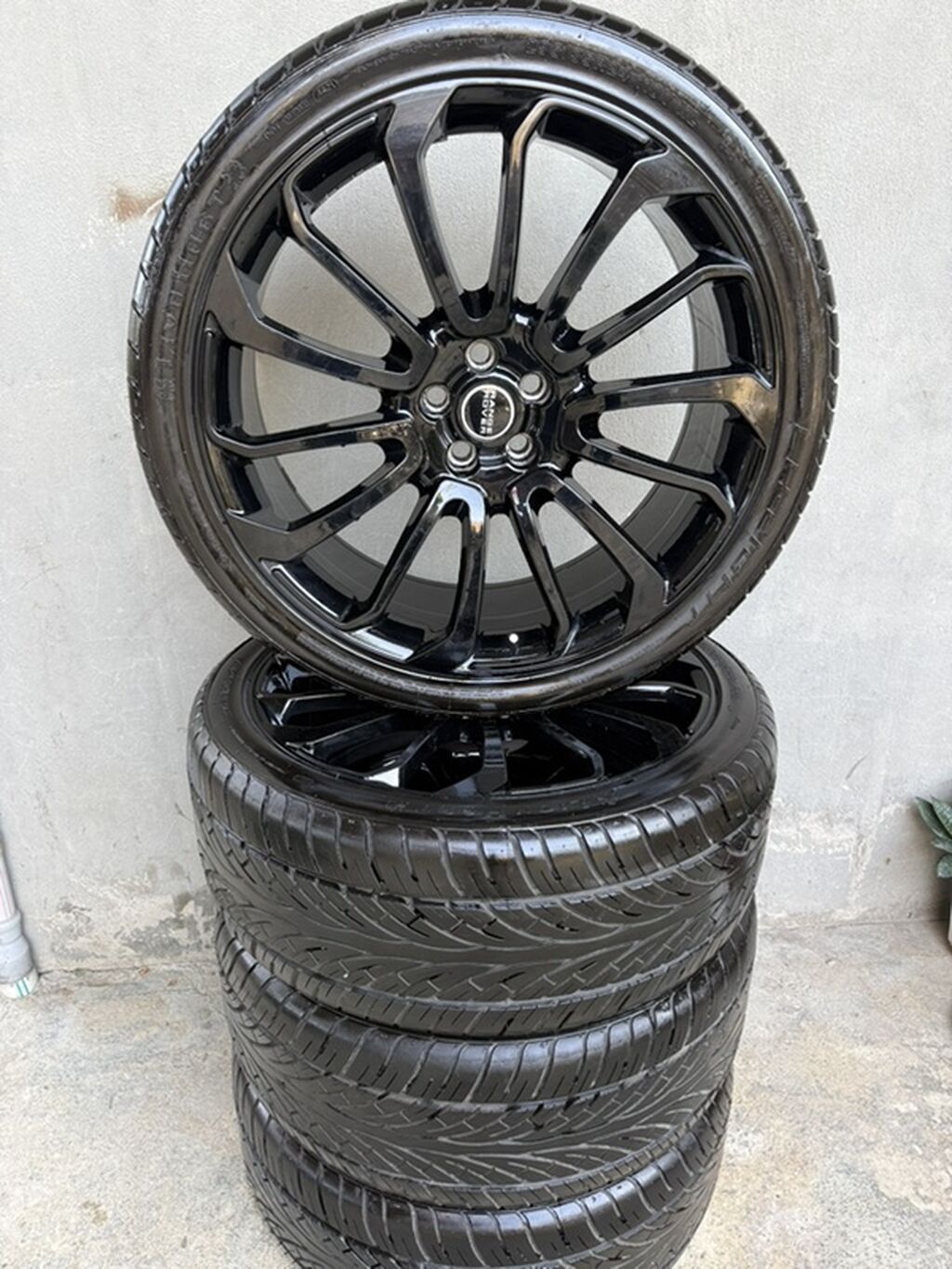 Range Rover üçün orijinal qara parıltılı disklər və şin komplekti - 4 — Diskləri, Qobu (5)