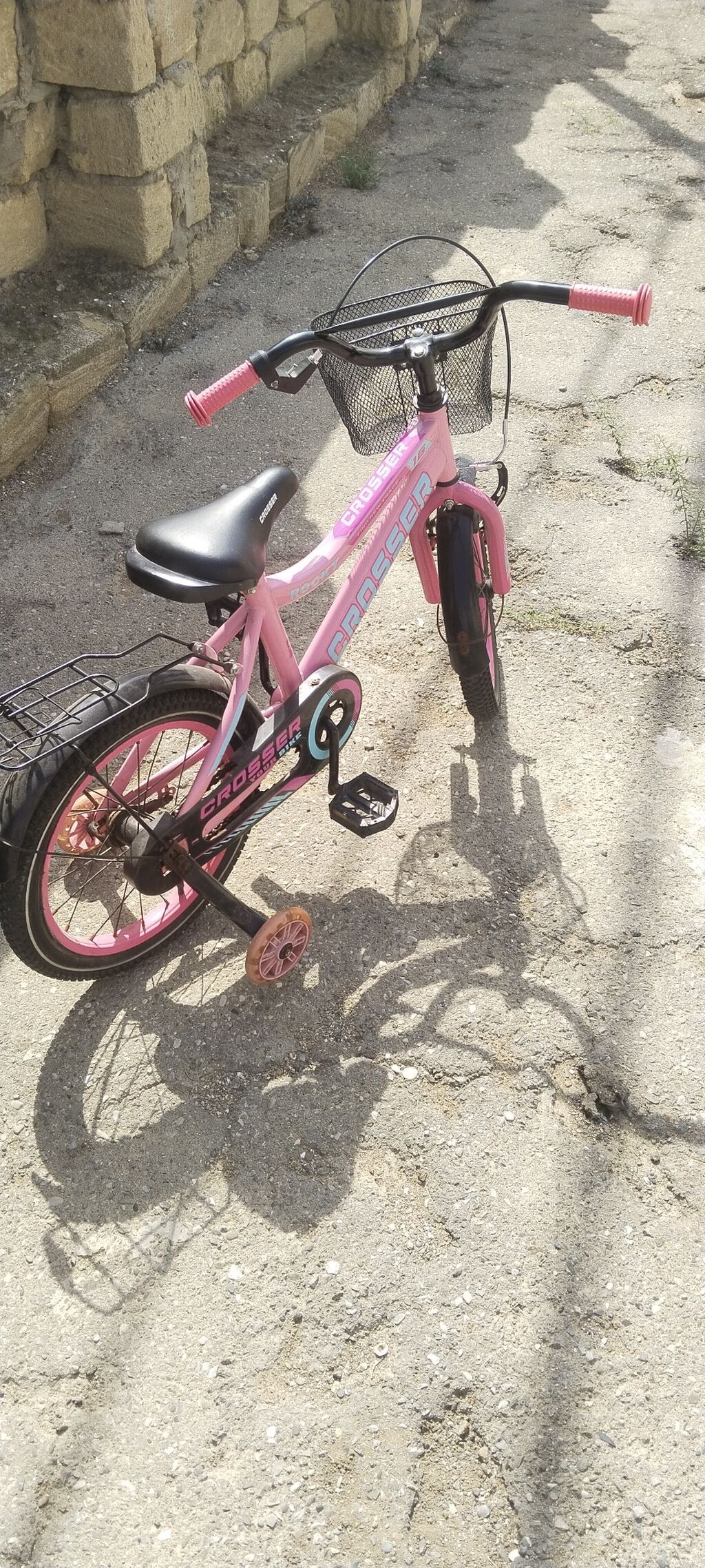 Uşaq velosipedi – Crosser, 16 düymlük - Rəng: çəhrayı-qara - Çərçivə — Uşaq velosipedləri, Güzdək (10)