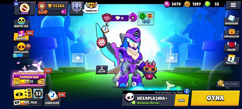Brawl Stars hesabı 55k 105 karakter 33 prestij kit prestij 2 di bibi — Aksesuarlar, Sumqayıt