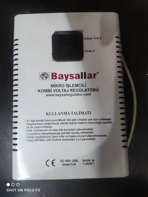 Baysallar mikro işlemcili kombi voltaj regulatoru - Model: Baysallar — Bakı