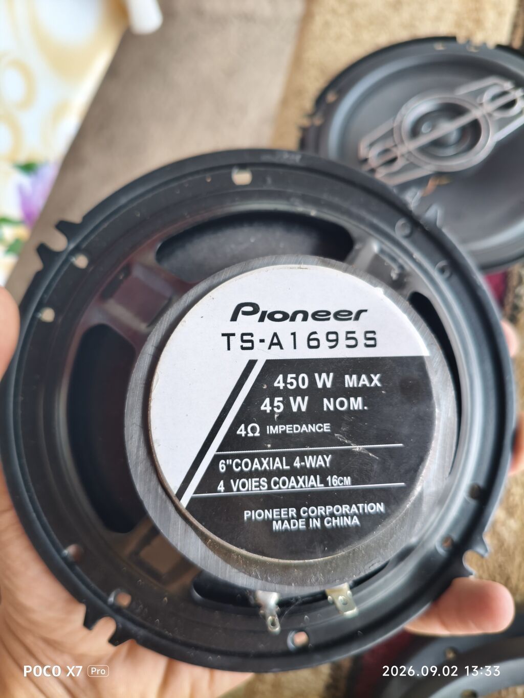 Pioneer TS-A1695S avtomobil akustikası – 16 sm (6") koaksial 4-yollu — Avtomobil akustikası, İsmayıllı (2)